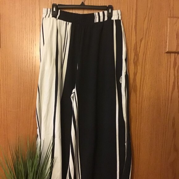 NWOT Free People Hot Shot Printed Wide Leg Striped Pants size:  LARGE - Picture 4 of 5